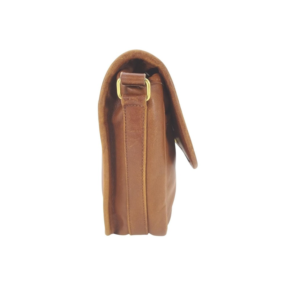 Coach Vintage British Tan Leather Crossbody Saddle Bag 9061 Made in USA - Picture 4 of 8